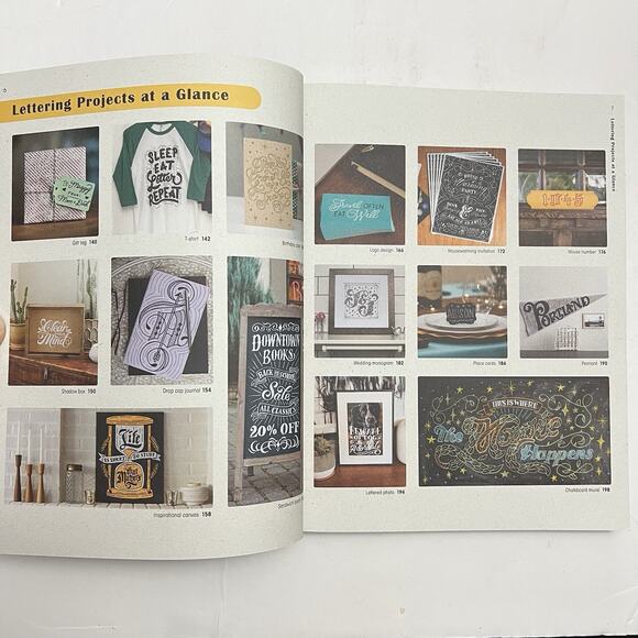 Awesome Book of Hand and Chalk Lettering Paperback How To Book by Dina Rodriguez - Picture 5 of 9